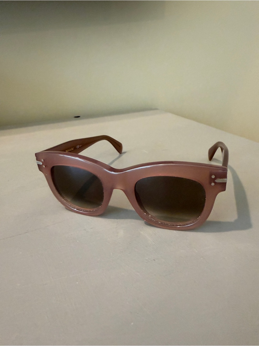 Celine pink square sunglasses